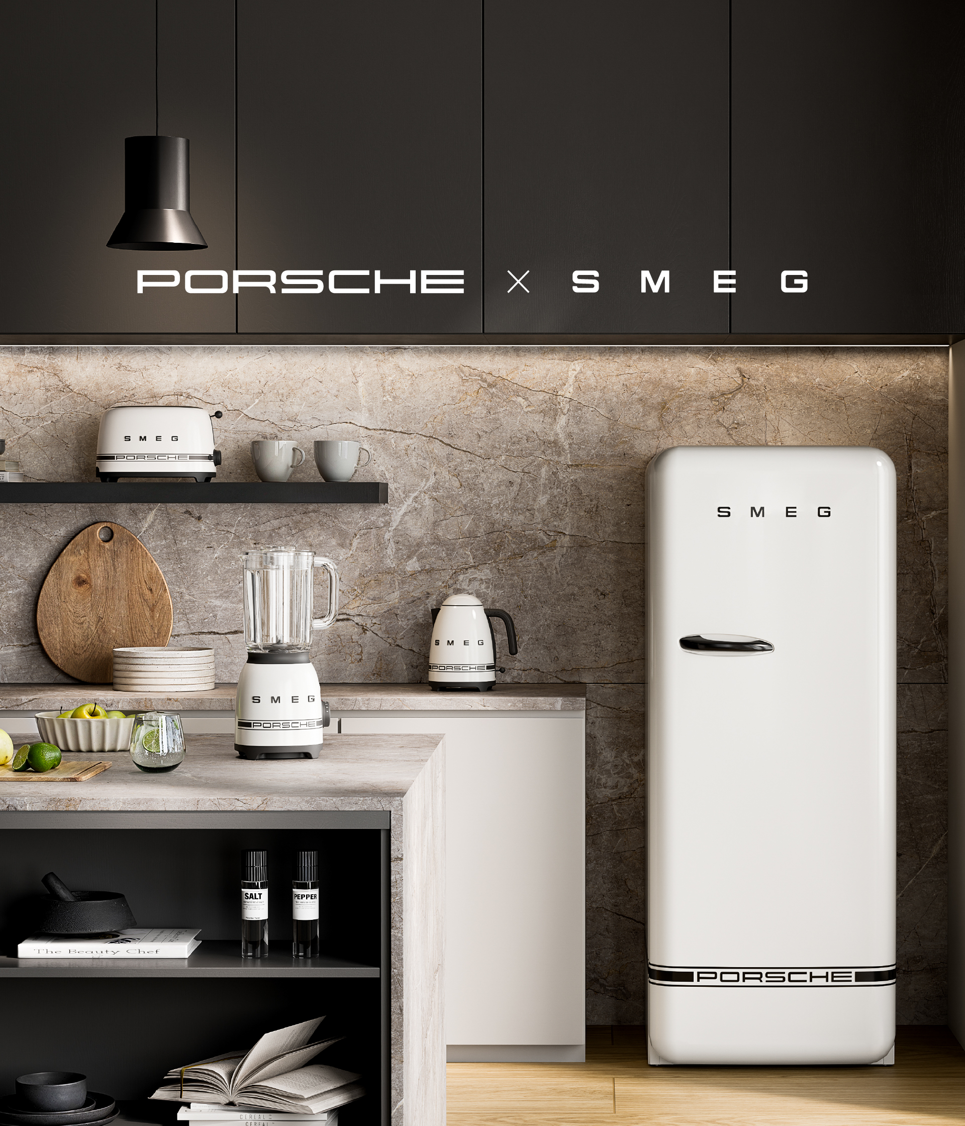 Porsche x SMEG Carrara White collection